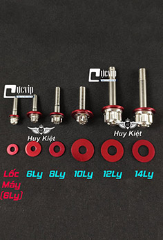 Lông Đền Nhôm Đỏ 6Ly Lốc Máy, 6Ly, 8Ly, 10Ly, 12Ly, 14Ly (Giá 1 lông Đền) MS5597