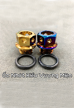 Ốc Nắp Nhớt Kiểu Dáng Vương Miện Titan, Vàng MS2117
