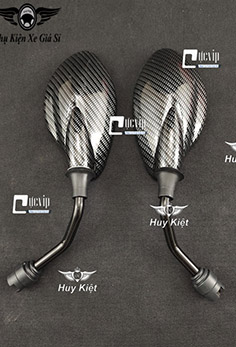 Cặp Kính Gương Chiếu Hậu Yaz Carbon Gắn Xe Yamaha Sirius, Exciter, Jupiter, NVX MS5575