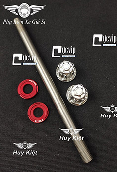 Cốt Trục Bánh Xe Trước + Tán Salaya Kèm Long Đền Kitaco Cho Vario 2015 - 2023, Vision 2014 - 2023, AirBlade 2010 - 2023 (12 Ly) MS5691