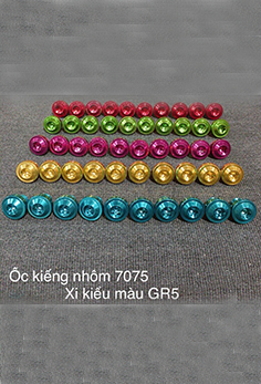 Ốc Chân Kiếng Nhôm Xi Kiểu GR5 Ren Xuôi MS2382