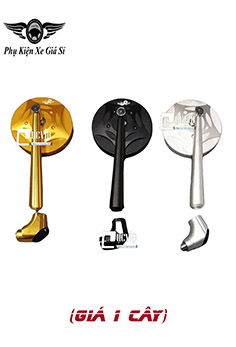 Kính Gương Chiếu Hậu Trái Tròn Salaya Chân 3D Nhôm CNC Gắn Cho Mọi Dòng Xe (1 Cây) MS4774