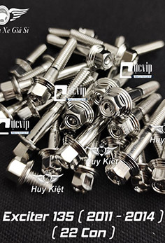 Bộ Ốc Lốc Máy Salaya PHAY THÁI Inox 304 Cho Exciter 135 Đời 2011 - 2014 (22 Con) MS5206