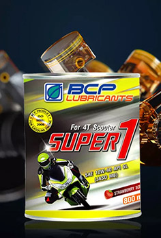 Nhớt Xe Máy Cho Xe Tay Ga Lon 0.8L SAE 10W40 BCP API SL JASO Mùi Dâu - Dầu Nhớt Thái Lan MS3921
