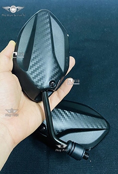 Cặp Kính Gương Chiếu Hậu Kiểu AirBlade Độ Vân Carbon Gắn Tất Cả Dòng Xe Honda Chân Kính 10Ly MS4151