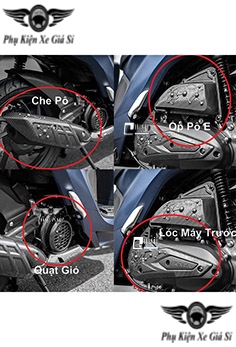 Combo 4 Món Bảo Vệ Cho Xe Vision 2021 Carbon MS3957