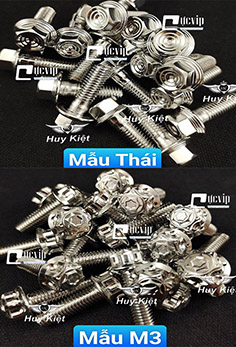 Ốc Salaya 8Ly4 Inox 304 M3, Thái Gắn Chảng Ba Raider Satria Sonic, Treo Pô Sonic Raider Satria Win Ex150 Ex11 Wa Dr Future Win X V2 V3 (Giá 1 Ốc) MS6154