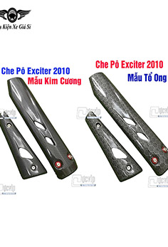 Ốp Che Pô Exciter 2010, Exciter Nhỏ, Exciter 4 Số, Thép Sơn Carbon [Tặng Ốc + Lông Đền Đỏ] MS6792