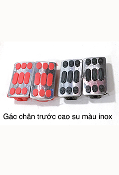 Gác Chân Trước Wave, Dream Cao Su Màu Inox MS2247