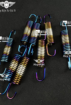 Lò Xo Chống ĐỨNG Inox 304 Xi Titan Phối Sọc Gắn Cho Tất Cả Xe Honda Wave,Future,Vario,AB,SH Mode,Lead,Vision,Winner,Dr,Wave,Wave A 2017 MS6559