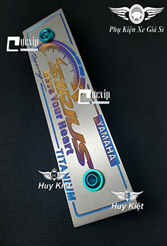Bảng Tên Sirius Titan (Mẫu Titan Khò) Kèm 2 Ốc Titan Thật GR5 MS3626