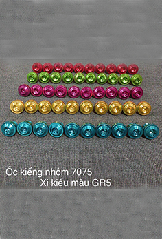 Ốc Chân Kiếng Nhôm Xi Kiểu GR5 Ren Ngược MS2380