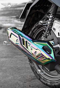 Ốp Pô Xe Airblade 2020 (2013 - 2020) Nano Titan 7 Màu MS3582