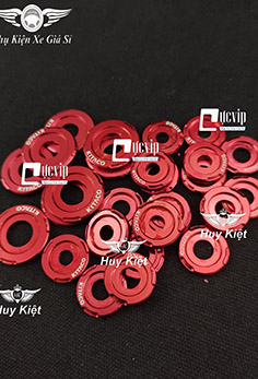 Lông Đền Nhôm Kitaco 6Li, 8Li, 10Li, 12Li Gắn Cho Khung Xe, Lốc Máy Màu Đỏ MS5265