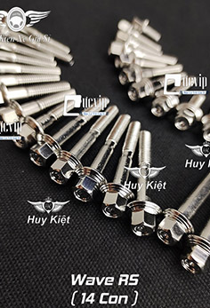 Bộ Ốc Lốc Máy Salaya PHAY THÁI Inox 304 Cho Wave RS (14 Con) MS5221