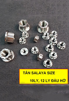 Combo 2 Tán Salaya Đầu Hở Inox 304 Gắn Cốt Bánh Xe, Cốt Phuộc, Ốc Chân Phuộc (10 Ly, 12 Ly) MS3390