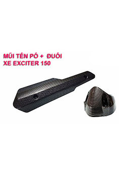 Combo Mũi Tên Pô Và Chụp Đích Pô Exciter 150 (2015 - 2020) Carbon MS3340