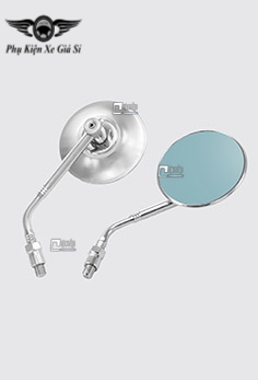 Kiếng Chiếu Hậu Trái Inox Trắng Size Nhỏ Gắn Mọi Loại Xe MS3978