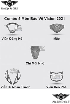 Combo 5 Món Bảo Vệ Cho Xe Vision 2021 Carbon MS3958