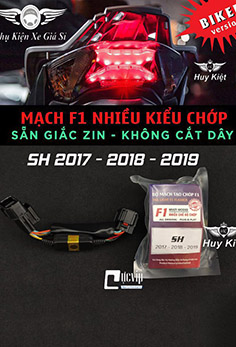 Mạch Chớp Stop F1 Phiên Bản PRO Cho Xe SH 2017 2018 2019 Tạo Nháy Đèn Hậu Sau, Sẵn Giắc Zin MS5710