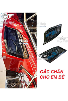 Ốp Gác Chân Em Bé AirBlade AB 2023 Đời Mới 160cc, 125cc, AirBlade 2020 - 2023 Full Đen MS2600