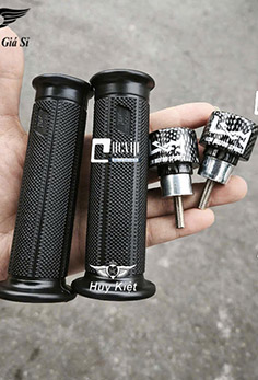 {Tặng Bao Tay TBT} Gù Nhôm Sơn CARBON Wa Dr Vario Vision Win Ex Fu Si SH Cub PCX NVX Raider Satria Luvias Mio Yaz Jupiter MS6630